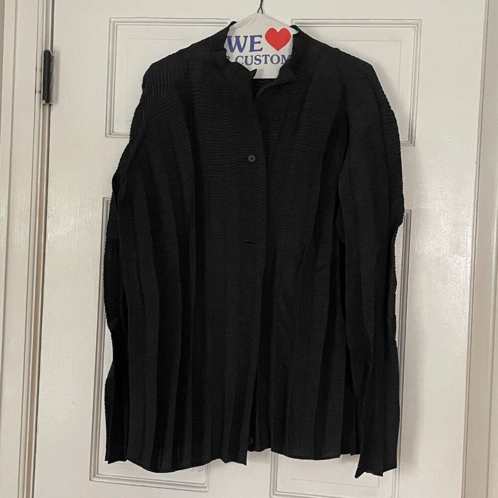 Issey Miyake Grey Blouse Medium